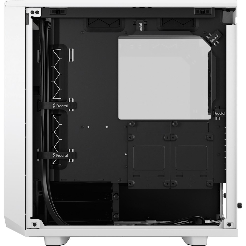 A large main feature product image of Fractal Design Meshify 2 Mini White Tempered Glass Clear Tint mATX Case