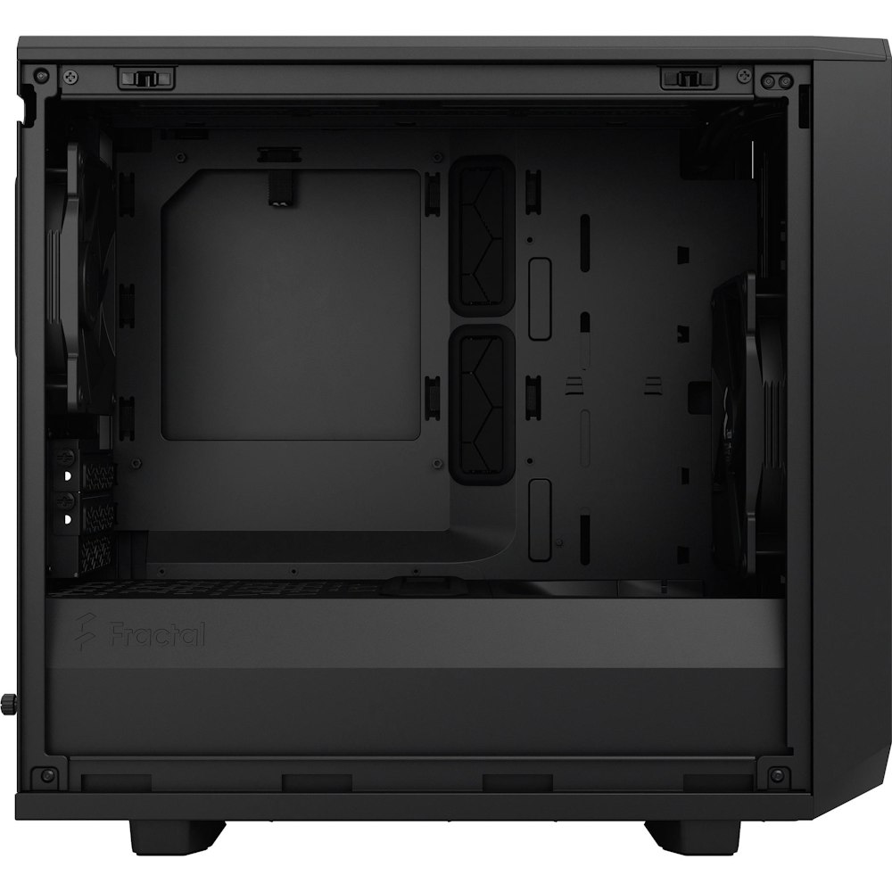 A large main feature product image of Fractal Design Meshify 2 Nano Black Tempered Glass Dark Tint Mini ITX Case