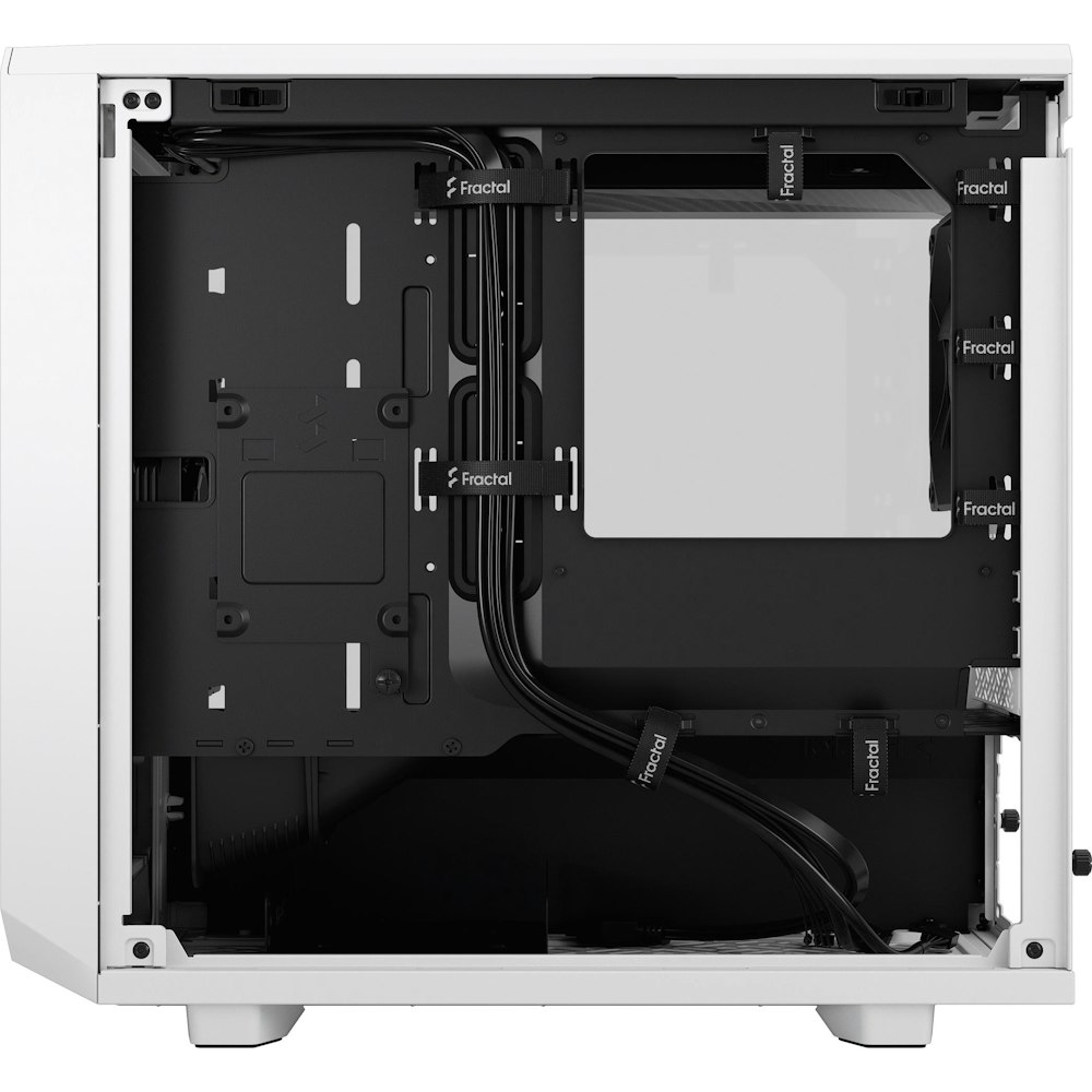 A large main feature product image of Fractal Design Meshify 2 Nano TG Clear Tint SFF Case - White