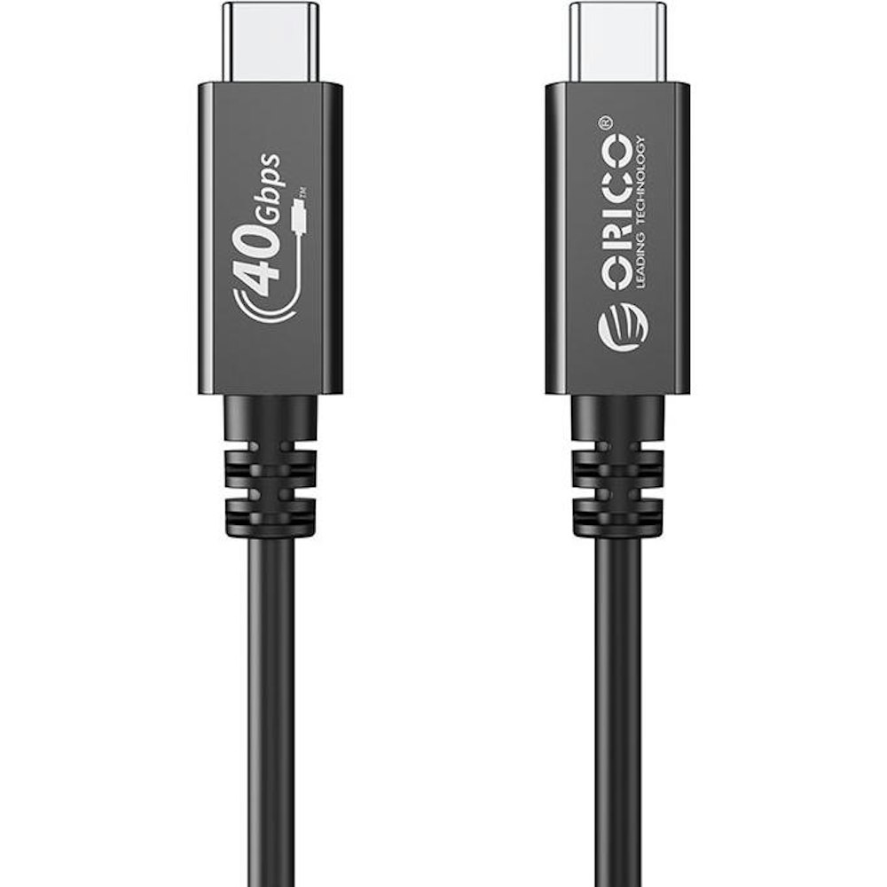 A large main feature product image of ORICO 0.8M USB4 40Gbps Thunderbolt 3 Type-C Cable