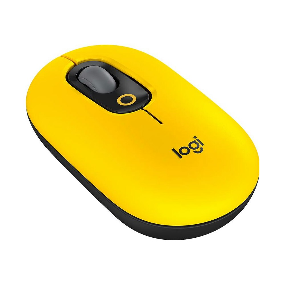 A large main feature product image of Logitech POP Wireless Mouse - Blast Yellow