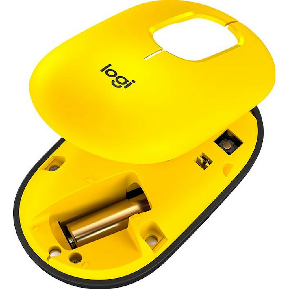 A large main feature product image of Logitech POP Wireless Mouse - Blast Yellow