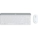 A product image of Logitech MK470 Slim Wireless Keyboard and Mouse - Off White