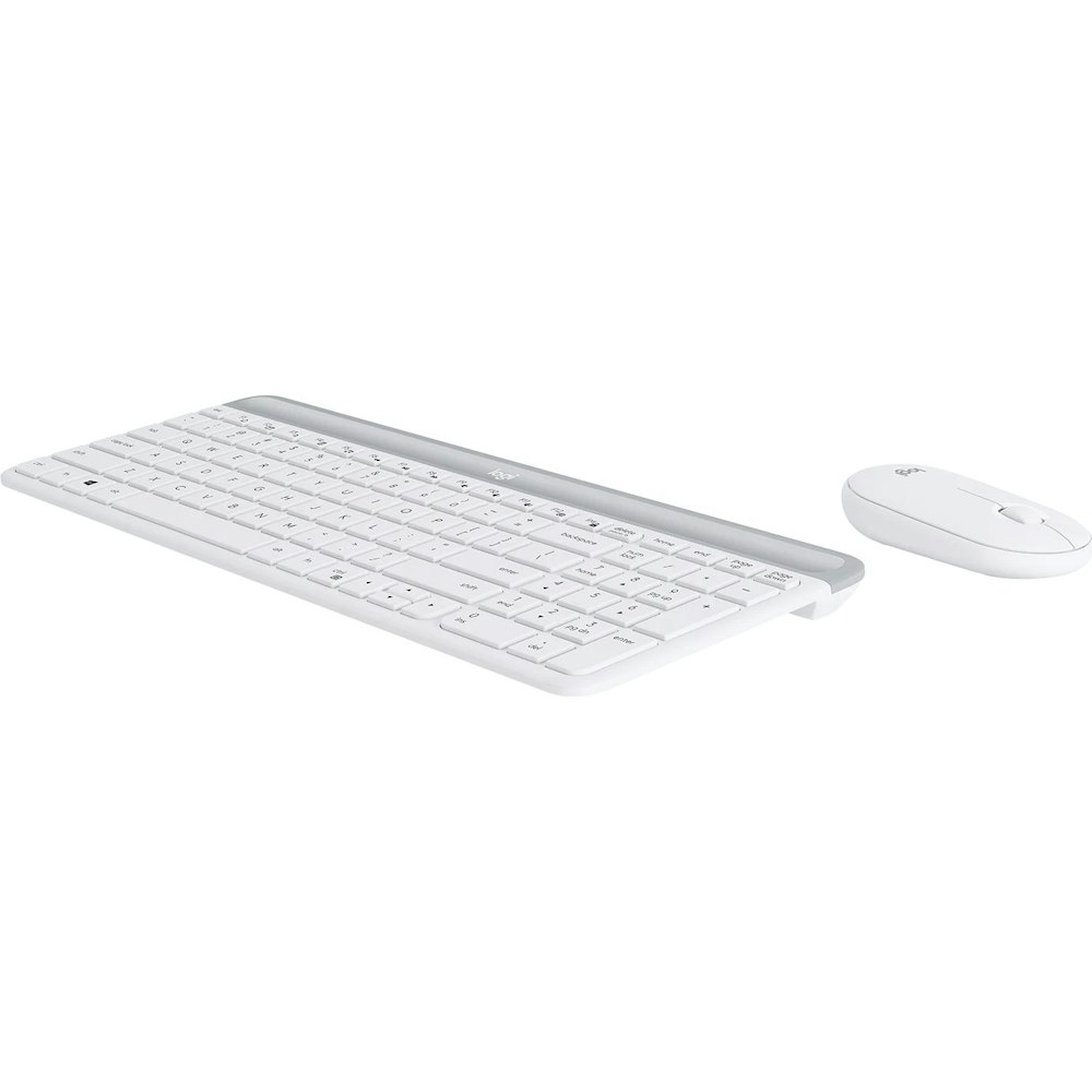 A large main feature product image of Logitech MK470 Slim Wireless Keyboard and Mouse - Off White
