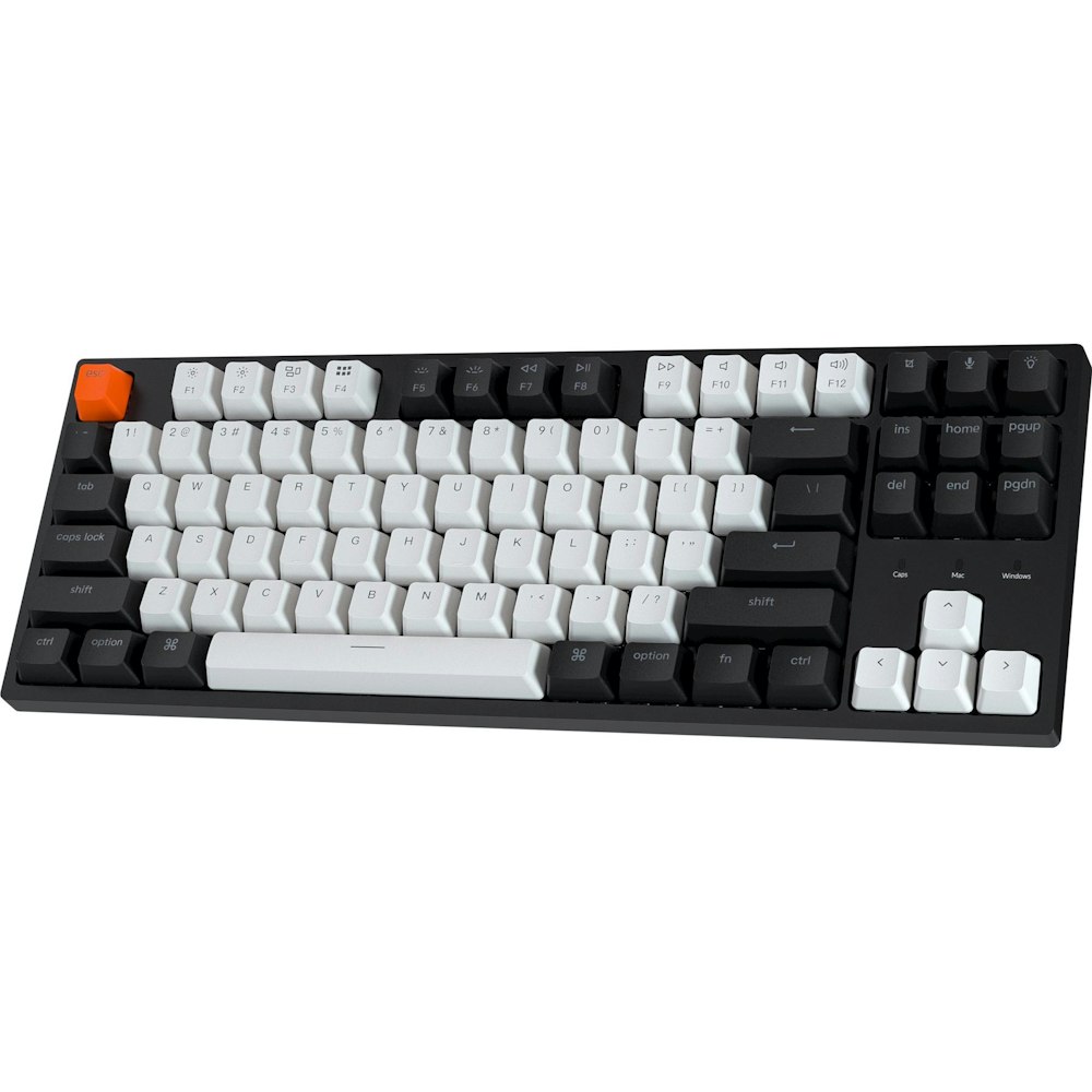A large main feature product image of Keychron C1 RGB TKL Mechanical Keyboard - Black (Brown Switch)