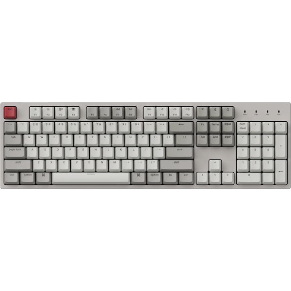 Keychron C2 Fullsize Wired Mechanical Keyboard Retro Grey (Brown