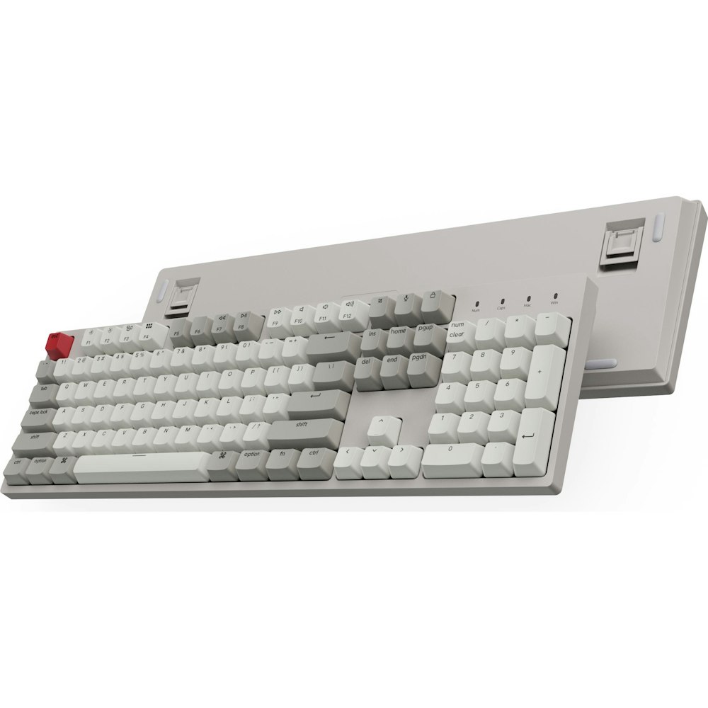 A large main feature product image of Keychron C2 Full Size Mechanical Keyboard - Retro Grey (Brown Switch)