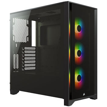 Product image of EX-DEMO Corsair iCue 4000X RGB Black Case w/ Tempered Glass Side Panel - Click for product page of EX-DEMO Corsair iCue 4000X RGB Black Case w/ Tempered Glass Side Panel