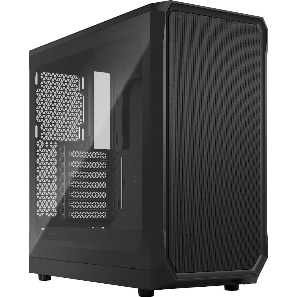 A large main feature product image of Fractal Design Focus 2 TG Clear Tint Mid Tower Case - Black