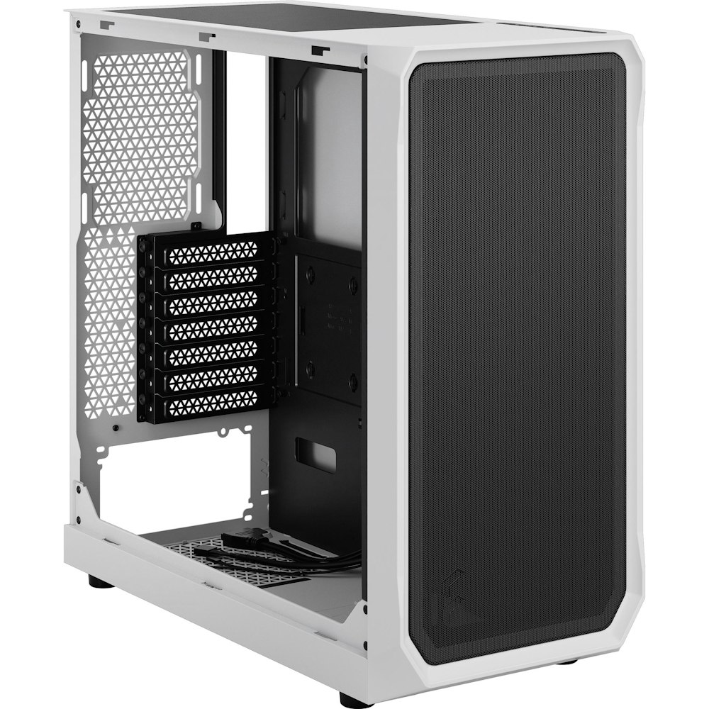 A large main feature product image of Fractal Design Focus 2 TG Clear Tint Mid Tower Case - White
