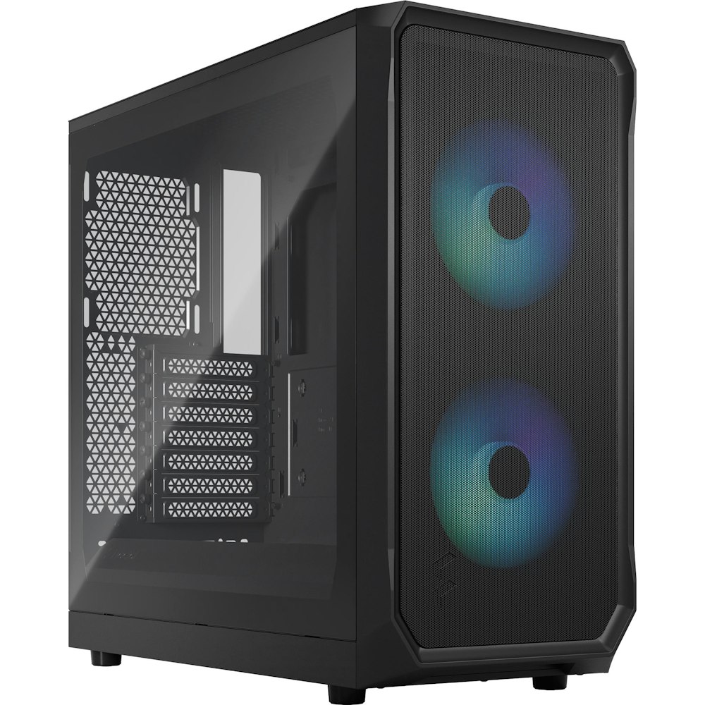 A large main feature product image of Fractal Design Focus 2 RGB TG Clear Tint Mid Tower Case - Black