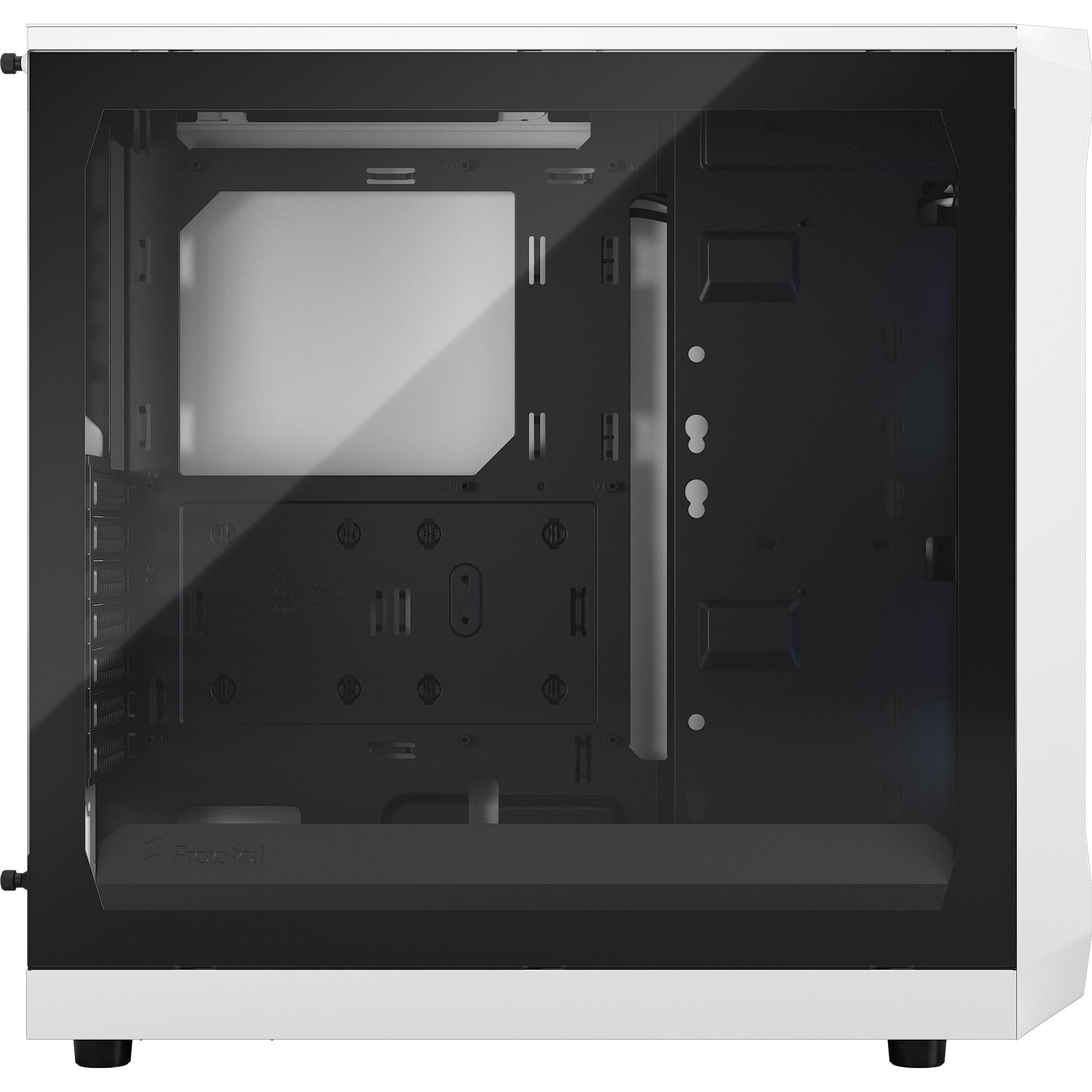 A large main feature product image of Fractal Design Focus 2 RGB TG Clear Tint Mid Tower Case (White)