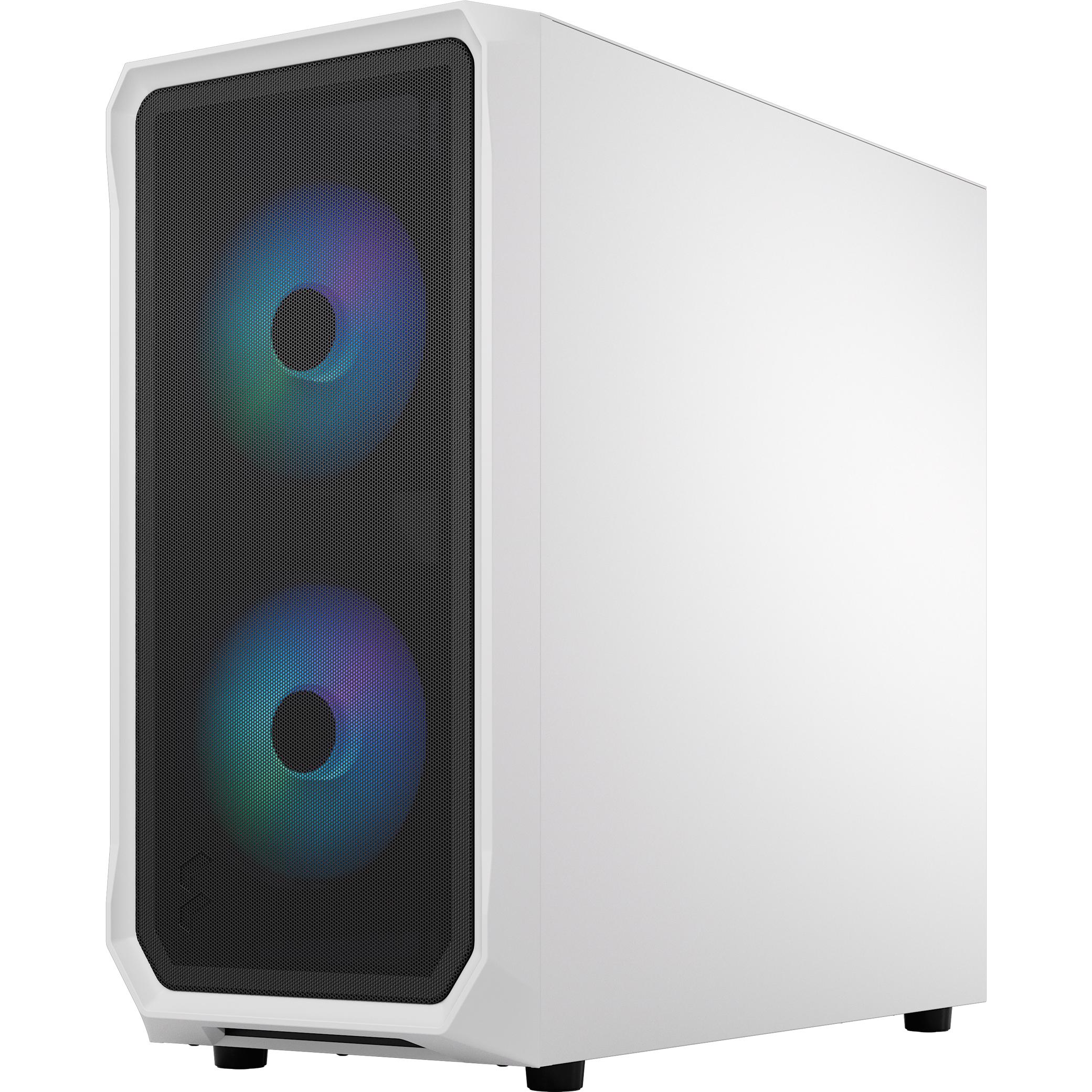 A large main feature product image of Fractal Design Focus 2 RGB TG Clear Tint Mid Tower Case (White)