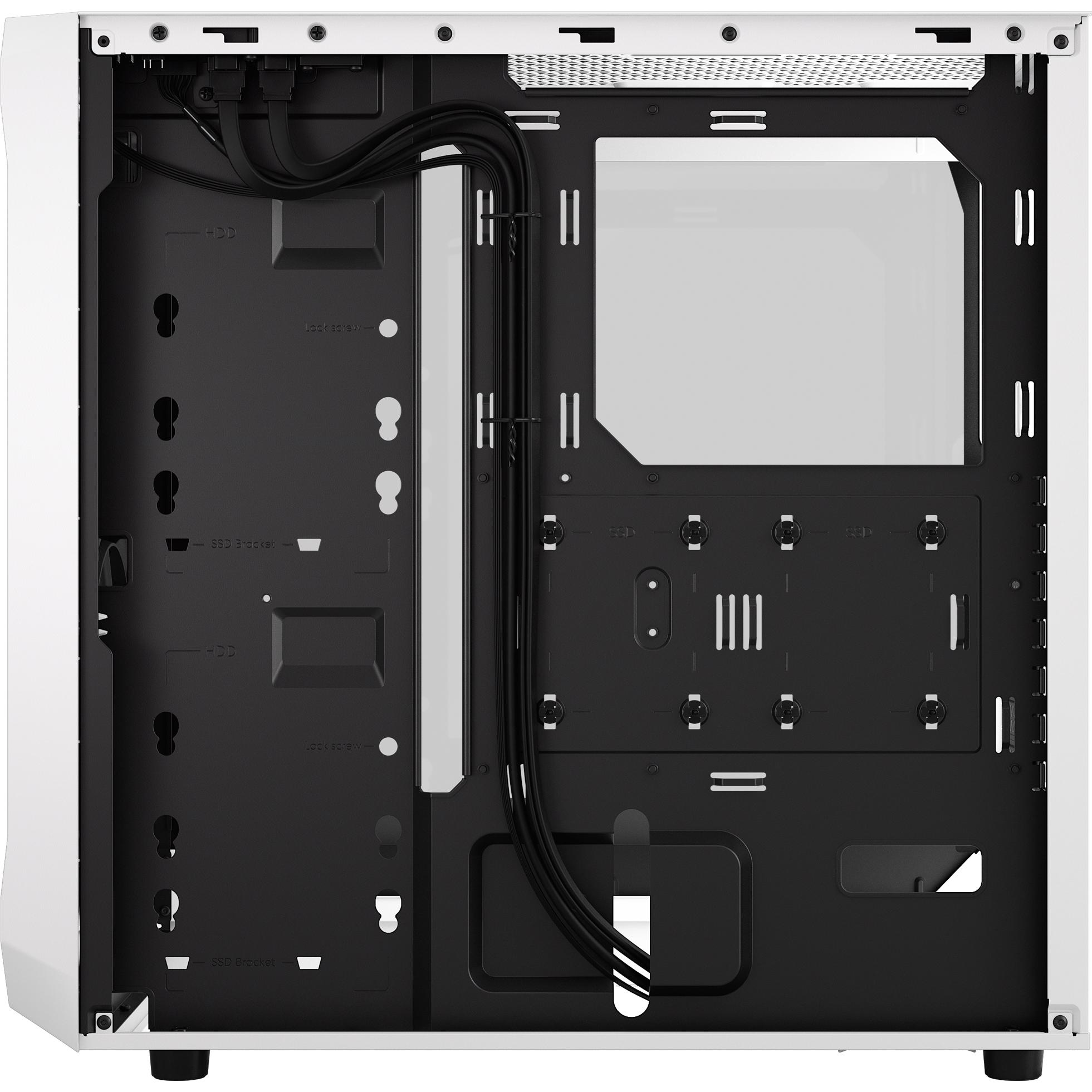 A large main feature product image of Fractal Design Focus 2 RGB TG Clear Tint Mid Tower Case (White)