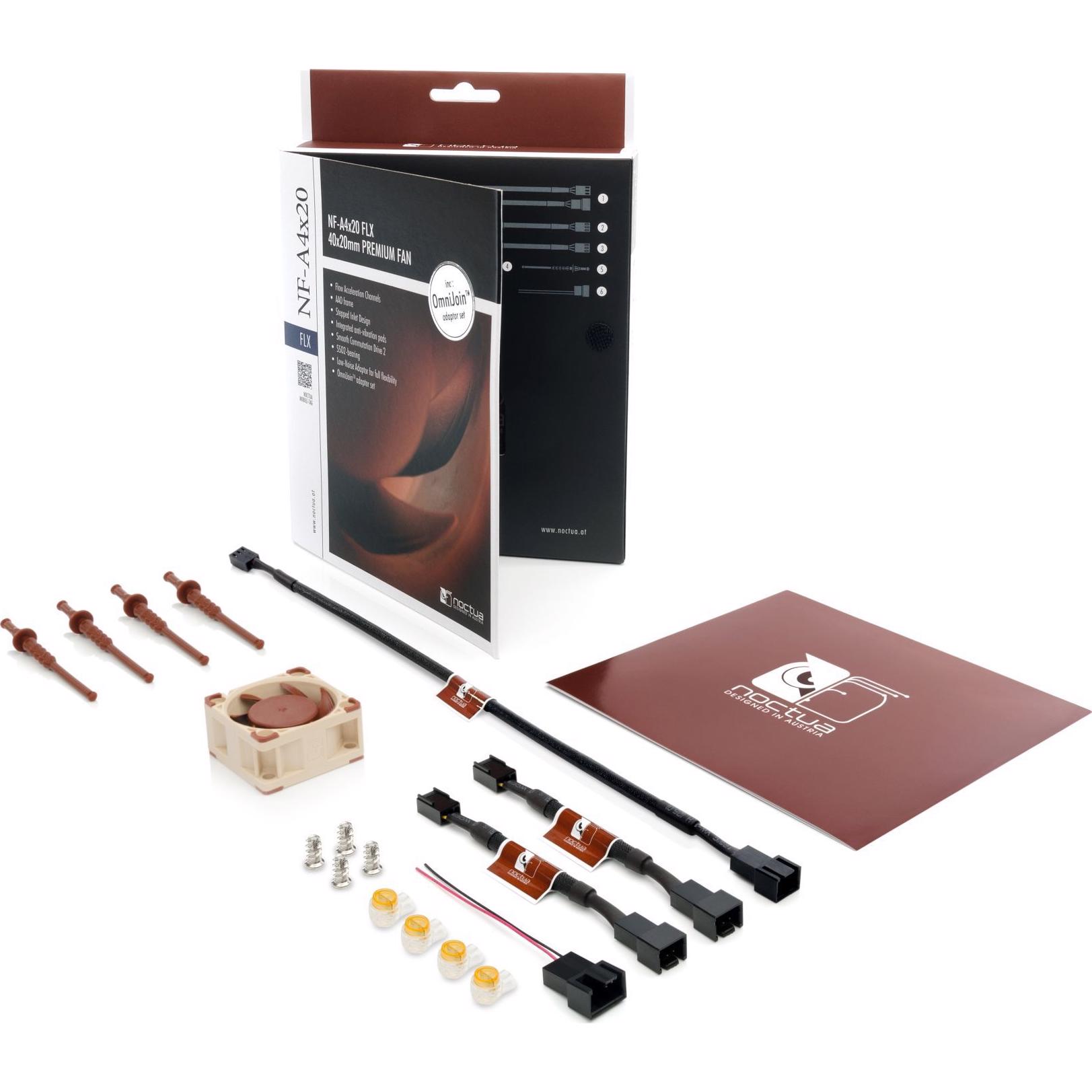 A large main feature product image of Noctua NF-A4x20 FLX - 40mm x 20mm 5000RPM Cooling Fan