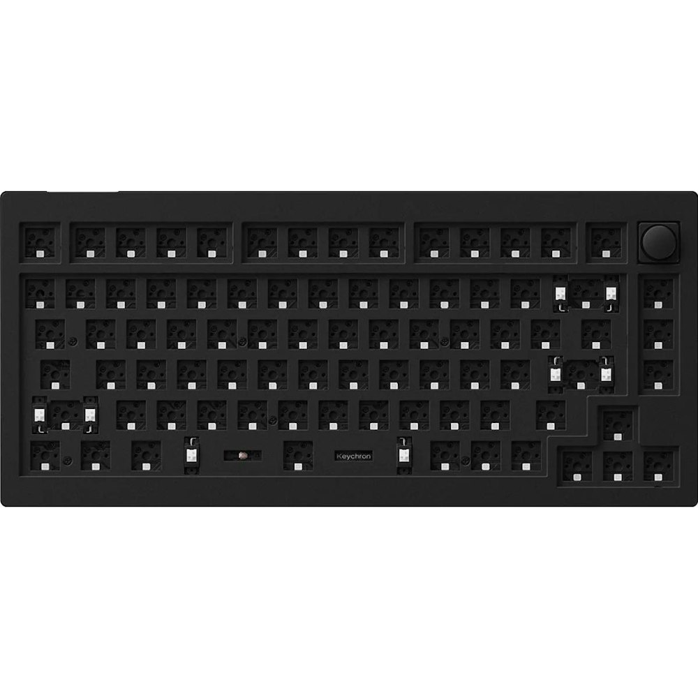 A large main feature product image of Keychron V1 RGB 75% Mechanical Keyboard - Carbon Black (Brown Switch)