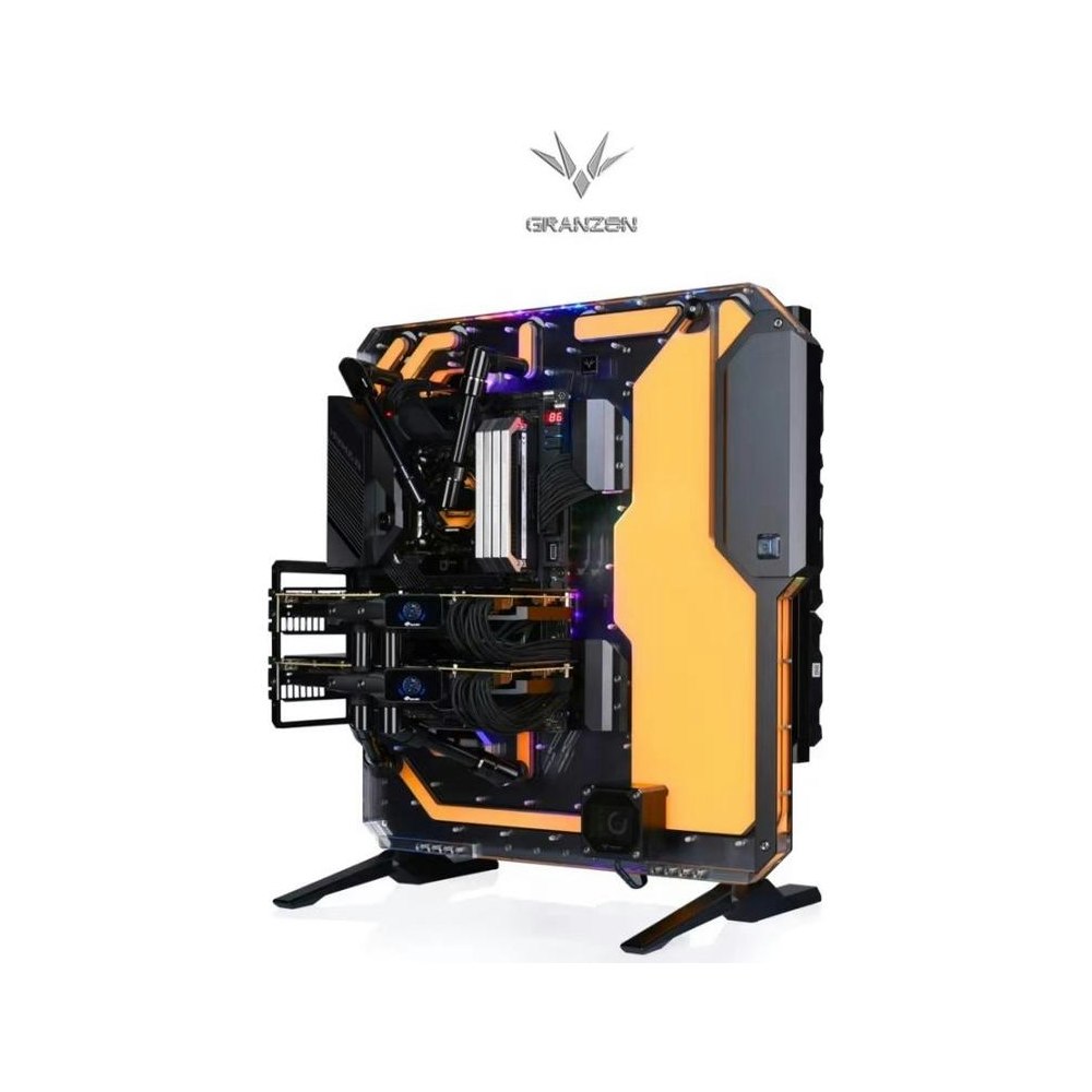 A large main feature product image of Bykski Granzon G20 Distro Water Cooling Case