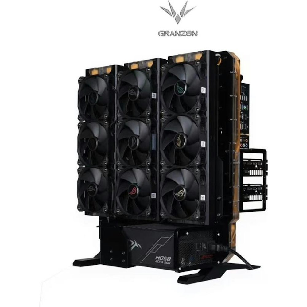 A large main feature product image of Bykski Granzon G20 Distro Water Cooling Case