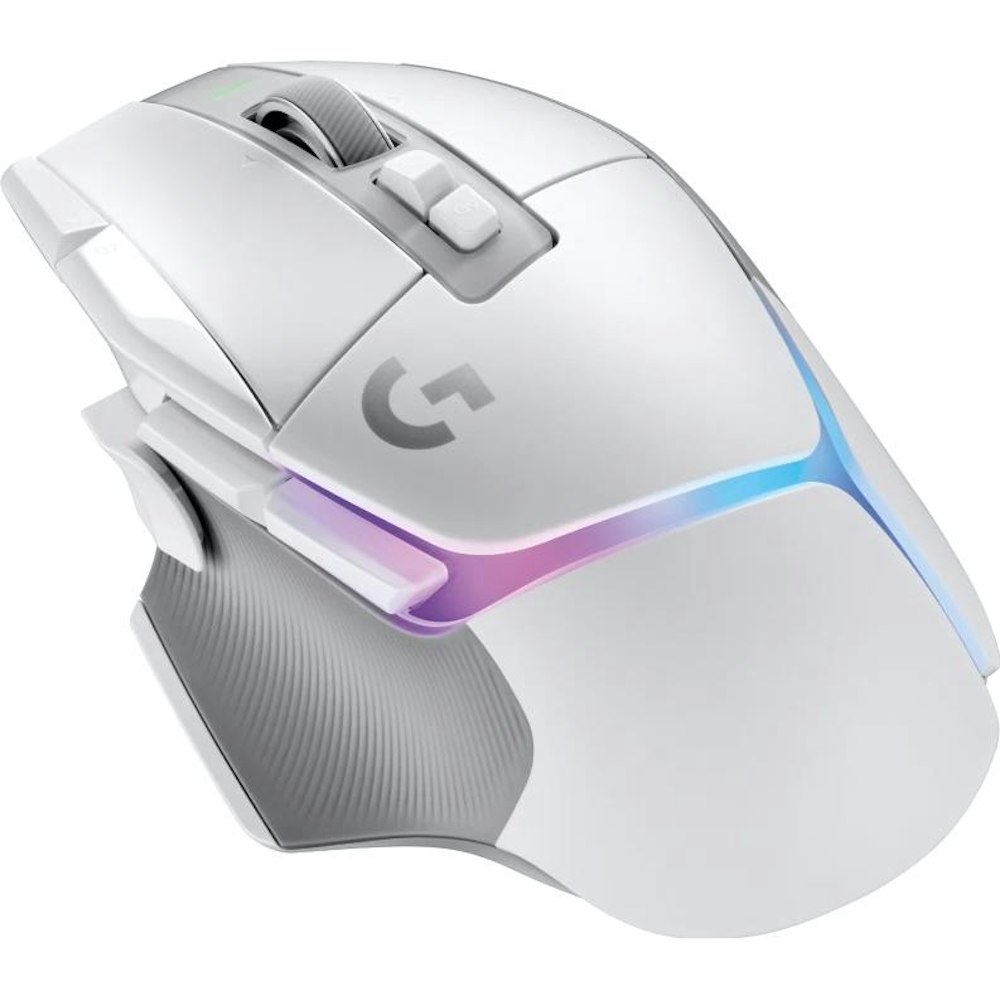 A large main feature product image of Logitech G502 X PLUS RGB Wireless Gaming Mouse - White