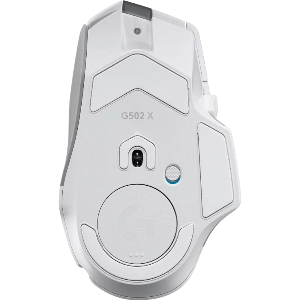 A large main feature product image of Logitech G502 X PLUS LIGHTSPEED Wireless Gaming Mouse with LIGHTSYNC RGB (White)