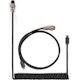 A small tile product image of Keychron Custom Coiled Aviator Cable USB-C Cable with USB-A Adapter - Black