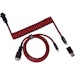 A product image of Keychron Premium Coiled Aviator Cable - Straight Red