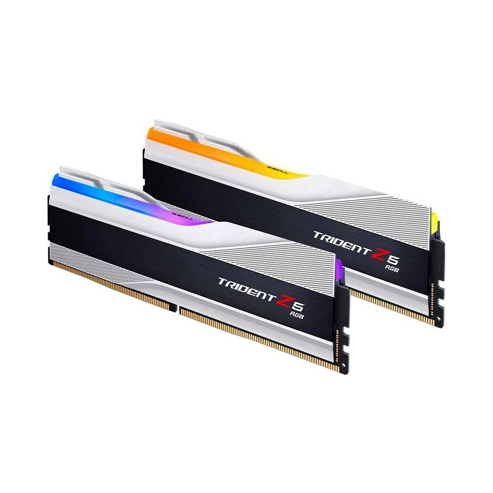A large main feature product image of G.Skill Trident Z5 RGB 64GB Kit (2x32GB) DDR5-6000 C30 (Silver)
