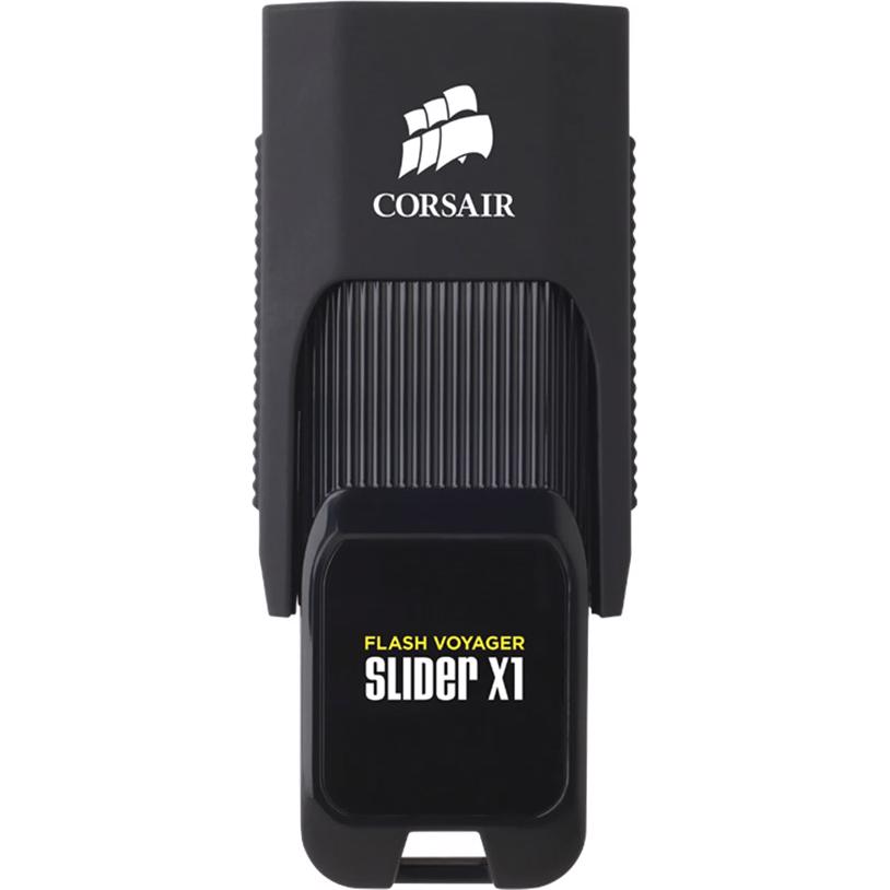 A large main feature product image of Corsair Flash Voyager Slider X1 64GB USB 3.0 Type-A Flash Drive