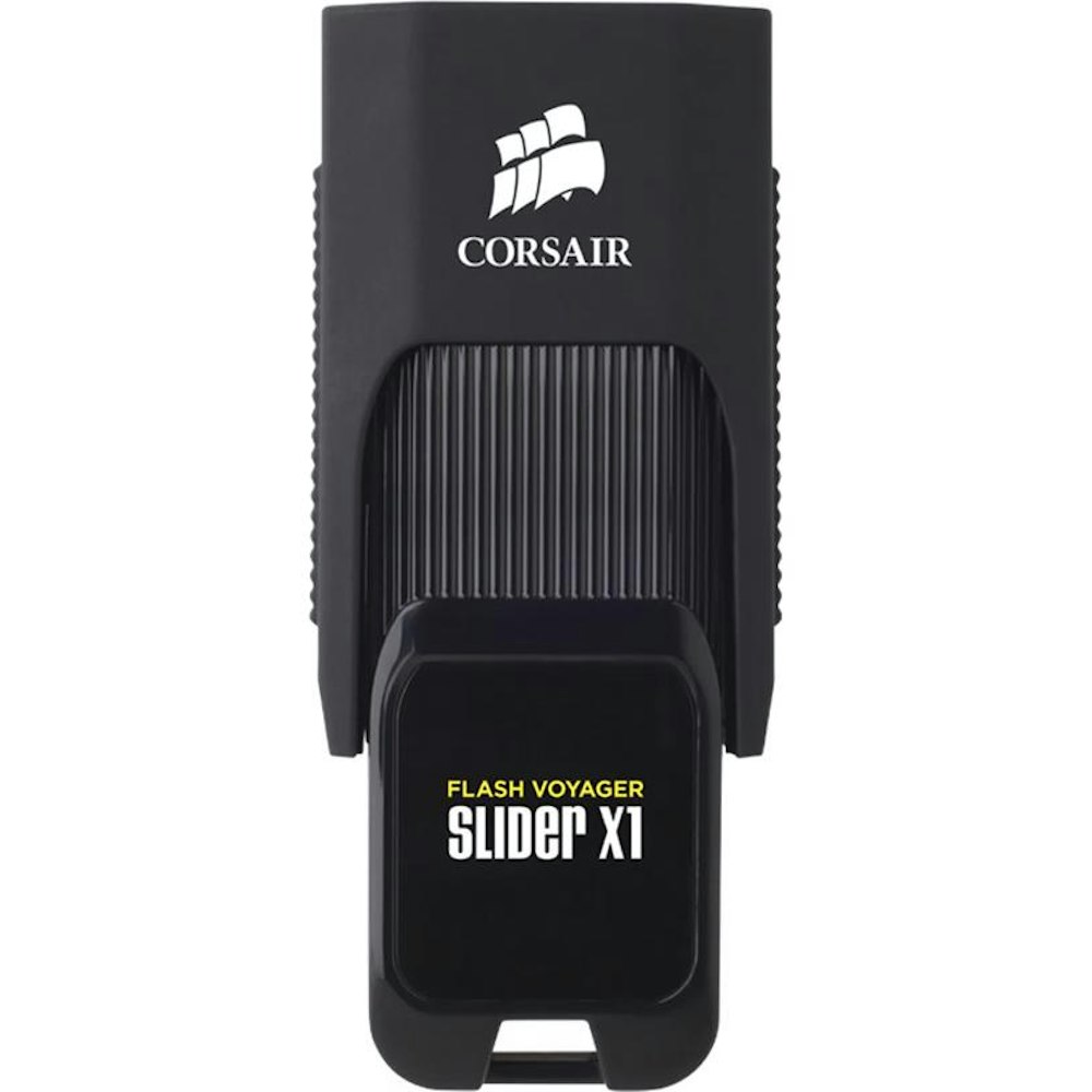 A large main feature product image of Corsair Flash Voyager Slider X1 USB 3.0 64GB USB Drive
