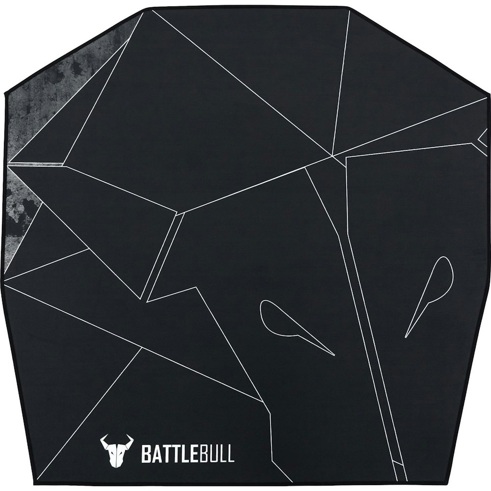 A large main feature product image of BattleBull Zoned Floor Chair Mat - Black/White