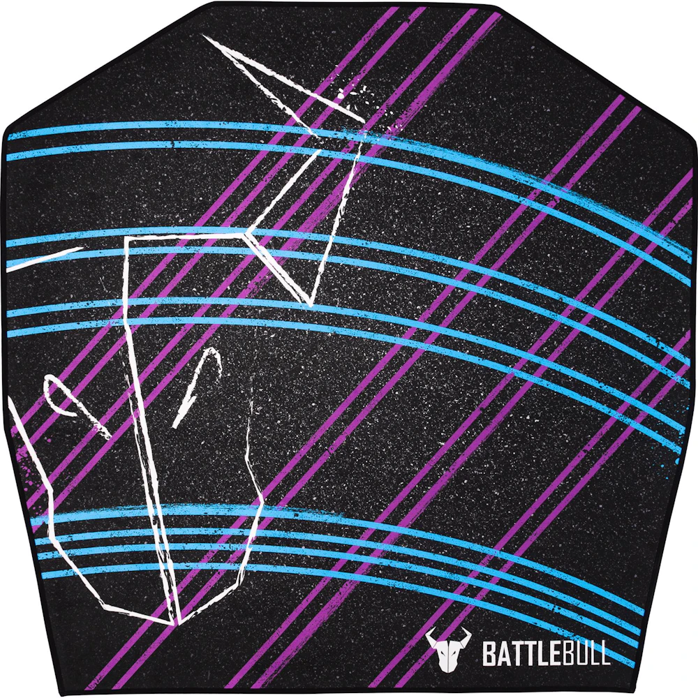 BattleBull Zoned Floor Chair Mat - Tracks Neon