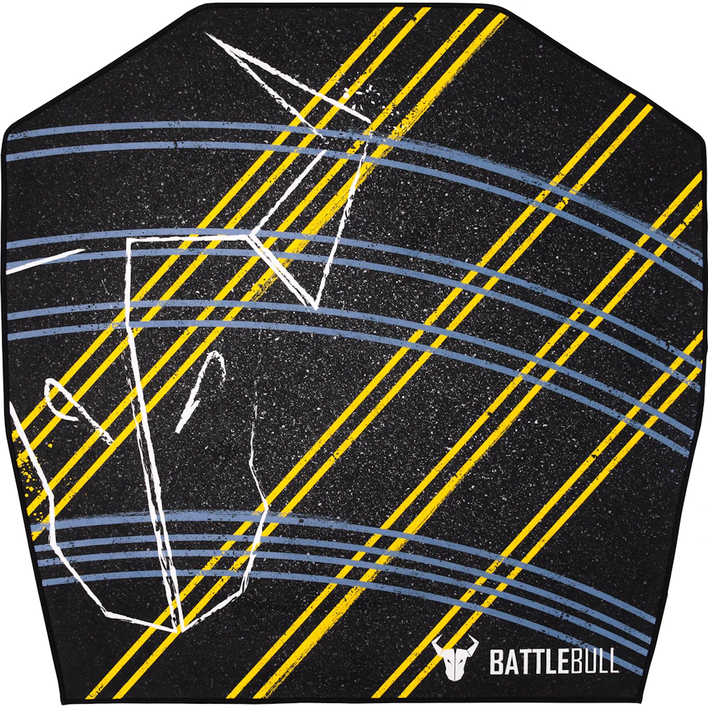 BattleBull Zoned Floor Chair Mat - Tracks Orange