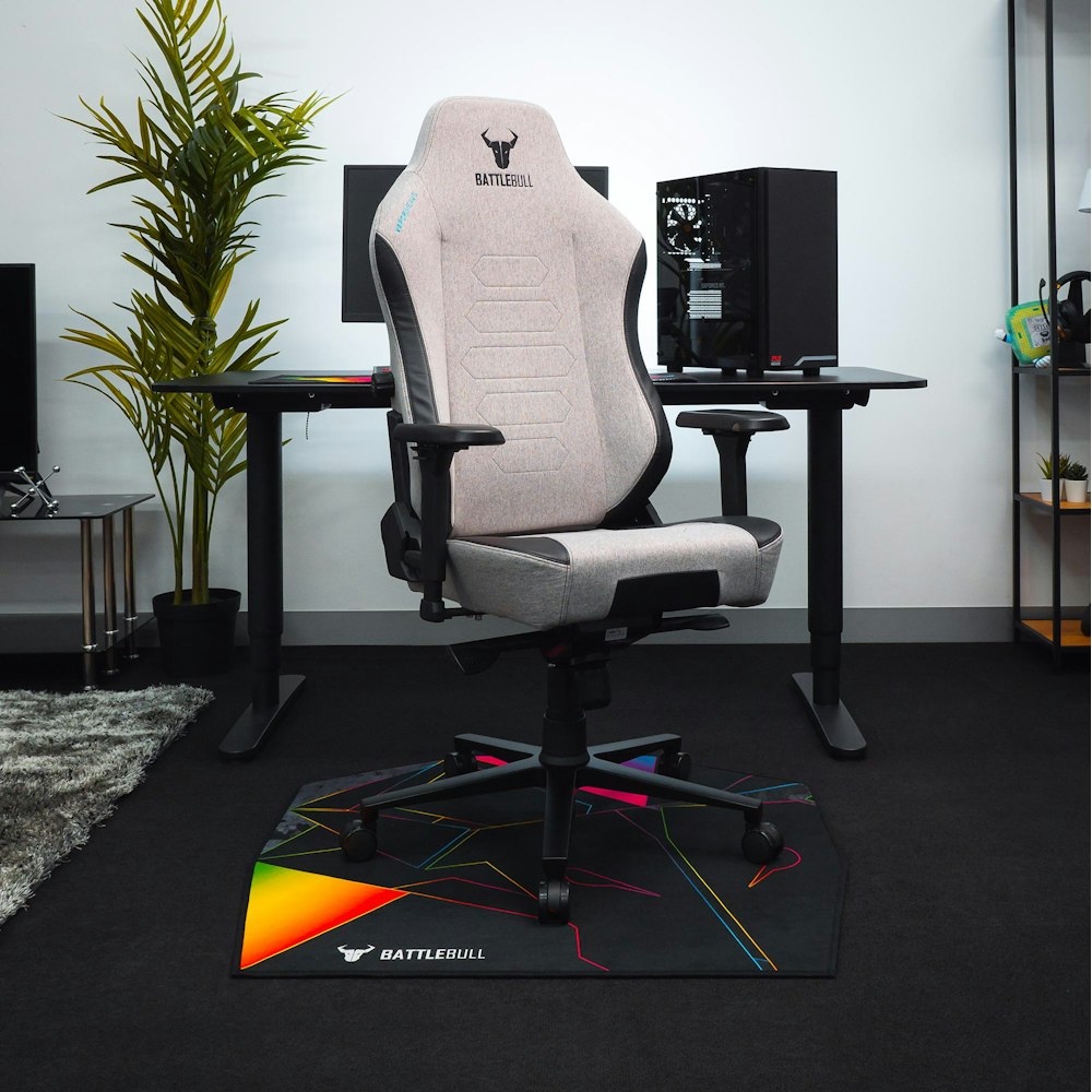 A large main feature product image of Battlebull Zoned Mini Floor Chair Mat - Grid
