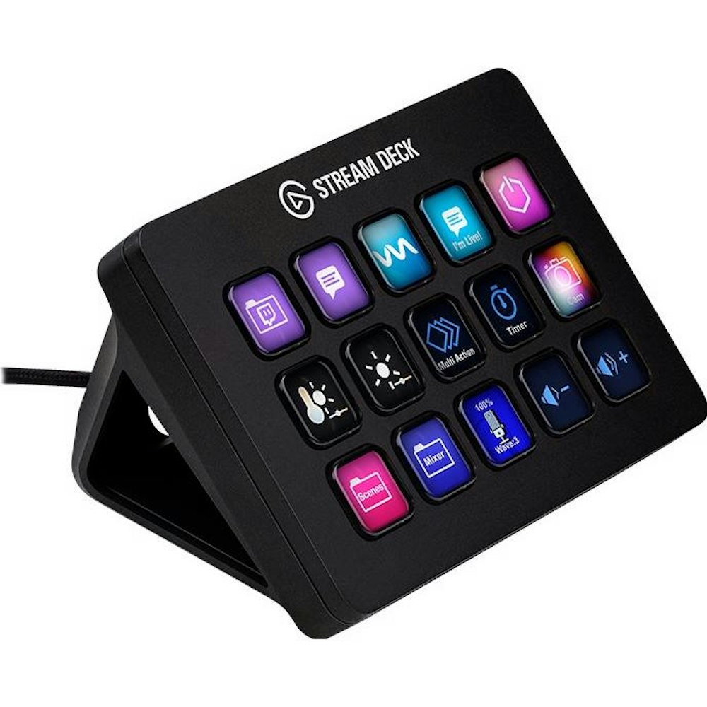 A large main feature product image of Elgato Stream Deck MK.2 - Black