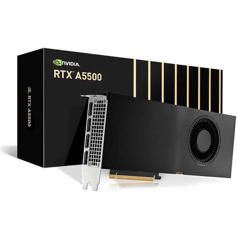 A large main feature product image of NVIDIA RTX A5500 24GB GDDR6