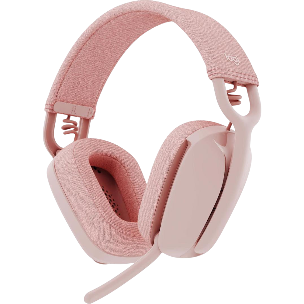 A large main feature product image of Logitech Zone Vibe 100 Wireless Bluetooth Headset - Rose