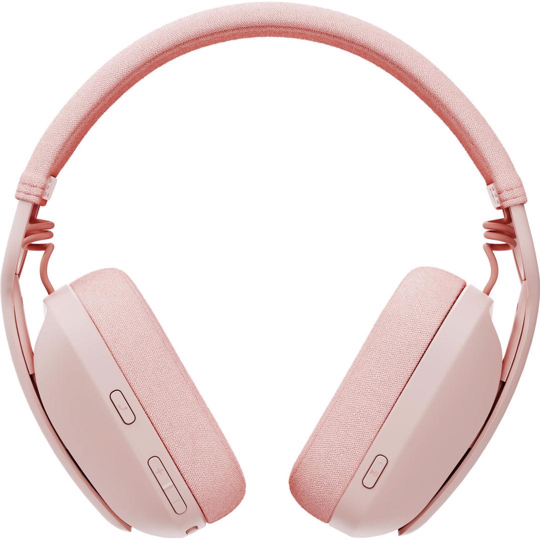 A large main feature product image of Logitech Zone Vibe 100 Wireless Bluetooth Headset - Rose