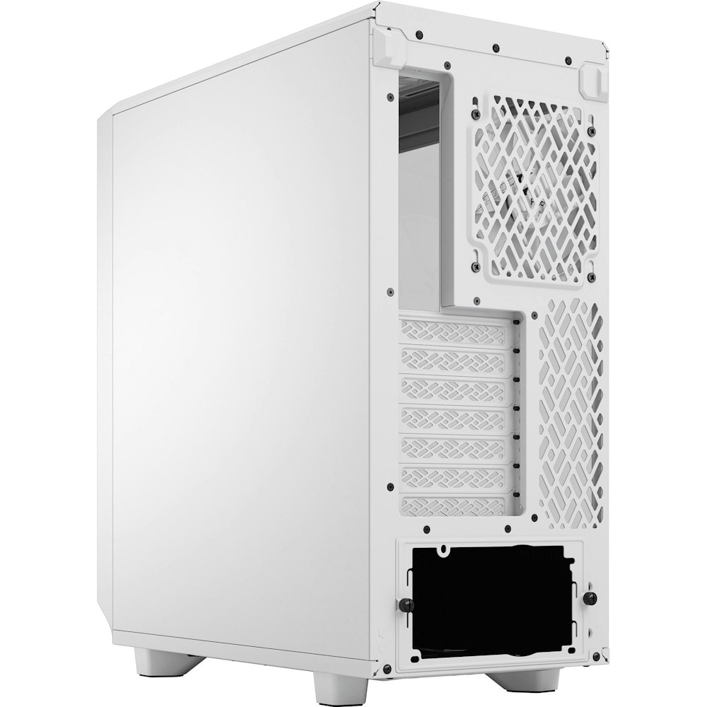 A large main feature product image of Fractal Design Meshify 2 Compact Lite TG Clear Tint Mid Tower Case - White