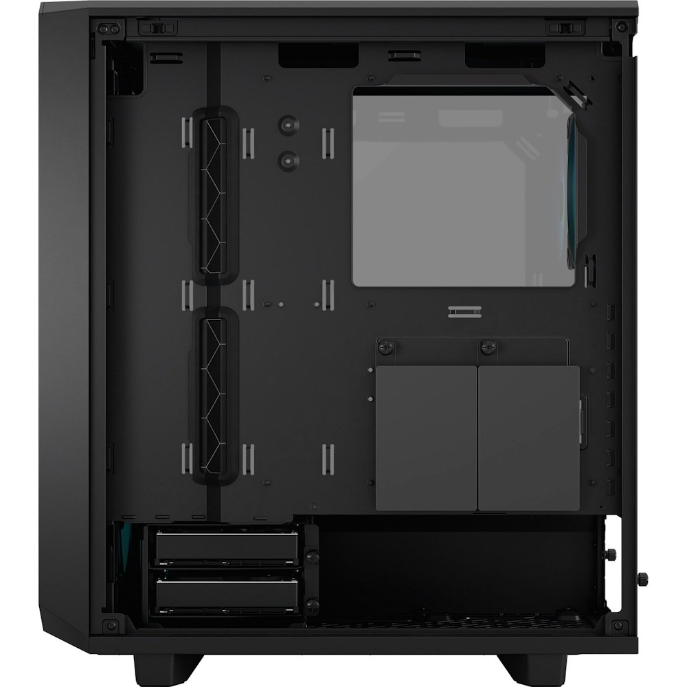 A large main feature product image of Fractal Design Meshify 2 Compact Lite RGB TG Light Tint Mid Tower Case - Black