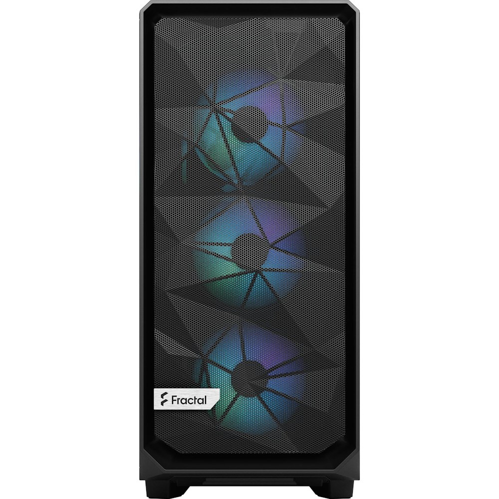 A large main feature product image of Fractal Design Meshify 2 Compact RGB TG Light Tint Mid Tower Case - Black