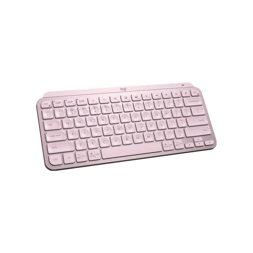 A large main feature product image of Logitech MX Keys Mini Minimalist Wireless Illuminated Keyboard - Rose