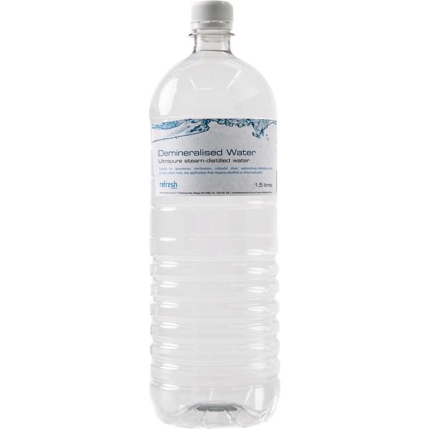 A large main feature product image of Refresh Demineralised Distilled Water - 1.5L