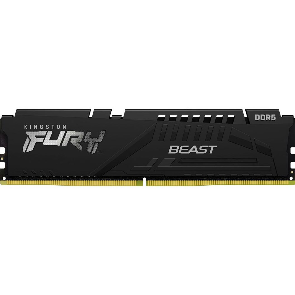 A large main feature product image of Kingston 32GB Kit (2x16GB) DDR5 Fury Beast AMD EXPO C36 6000MHz - Black