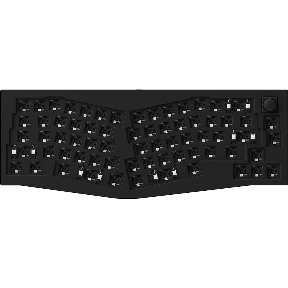 A large main feature product image of Keychron Q8 - Alice QMK RGB Custom Mechanical Keyboard - Black (Barebone)