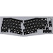 A product image of Keychron Q8 RGB Ergonomic Mechanical Keyboard - Silver Grey (Barebones)