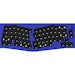 A product image of Keychron Q8 RGB Ergonomic Mechanical Keyboard - Navy Blue (Barebones)