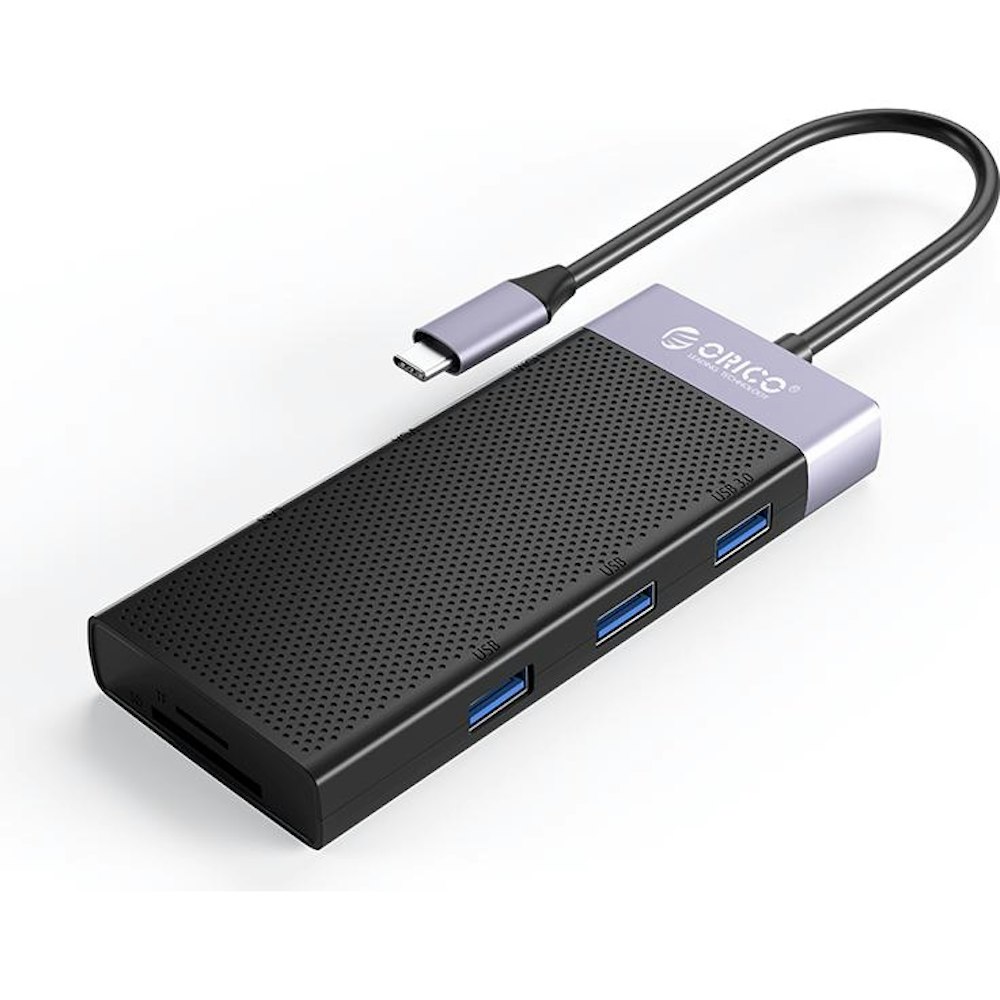 A large main feature product image of ORICO USB-C Multifunctional Docking Station