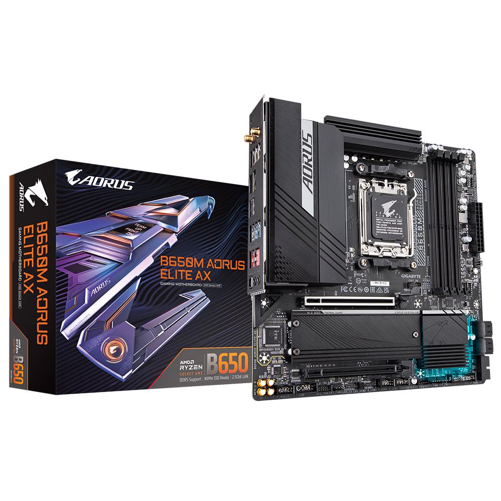 Gigabyte B650M Aorus Elite AX AM5 MATX Desktop Motherboard | PLE Computers