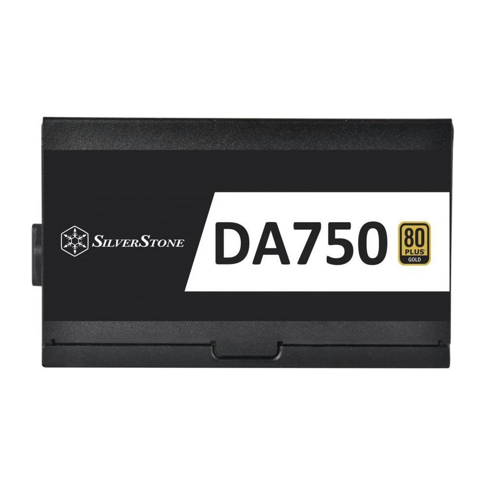 A large main feature product image of SilverStone DA750-G 750W Gold ATX Modular PSU