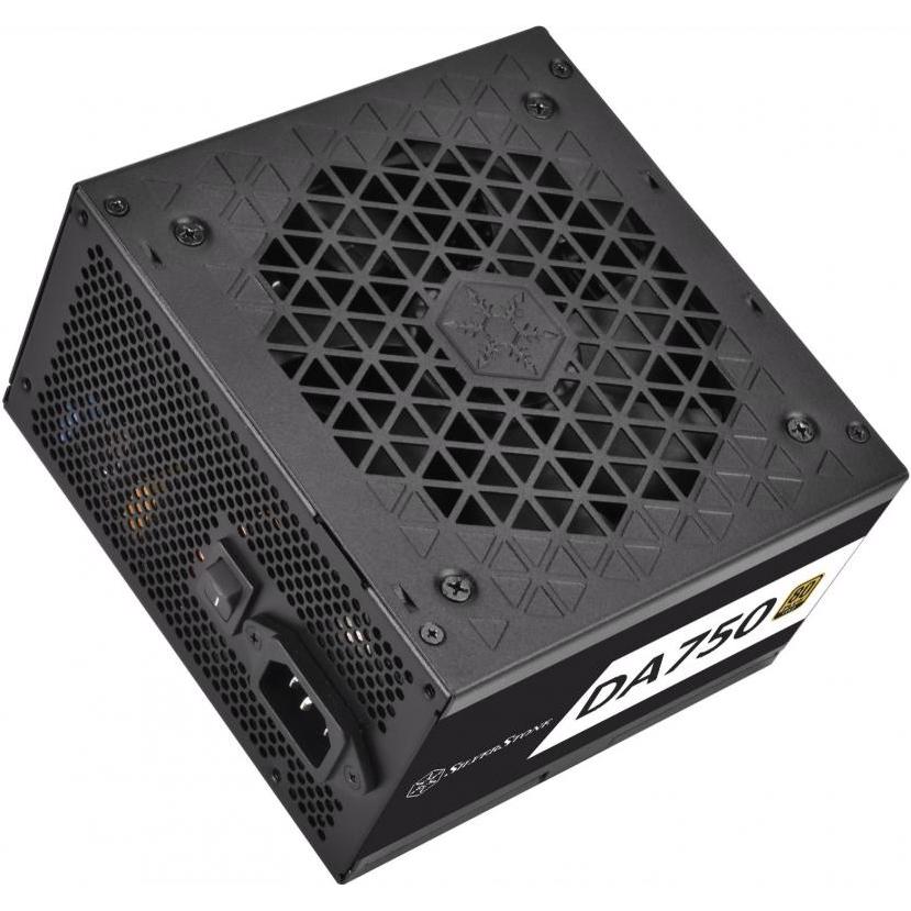 A large main feature product image of SilverStone Decathlon 750W Gold ATX Modular PSU